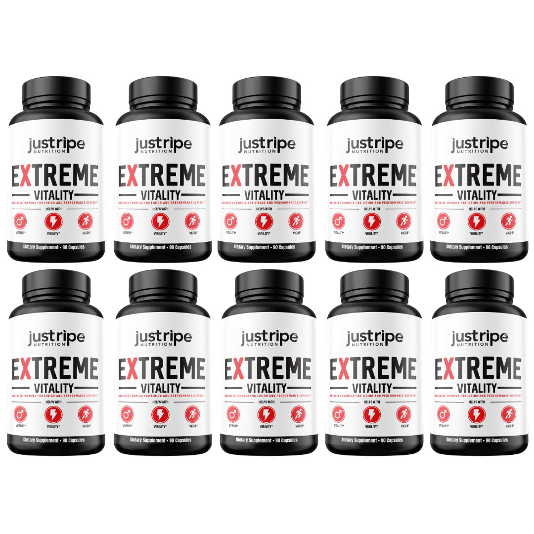10 Pack Extreme Vitality - Male Vitality Pills - Performance Support 60 Caps