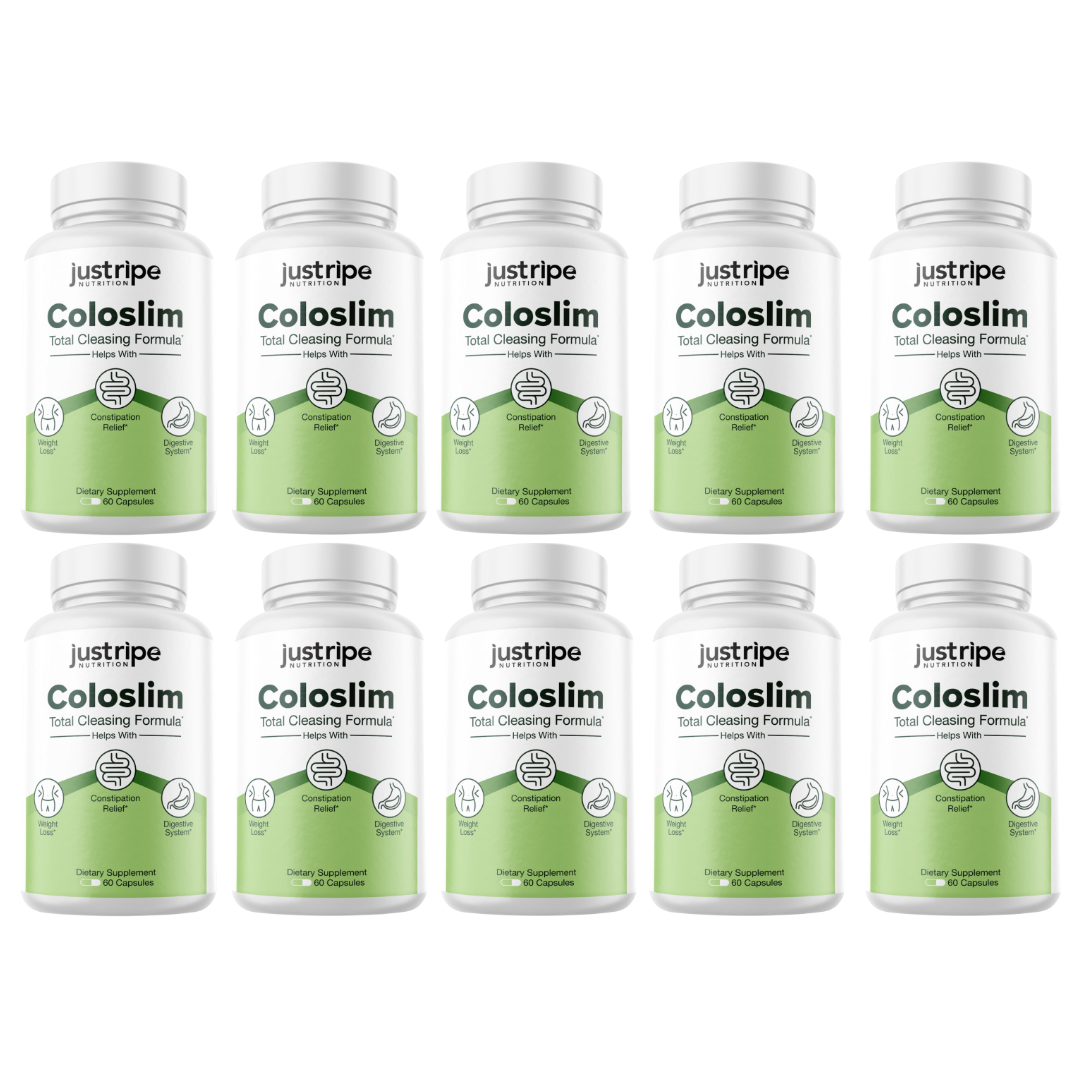 10 Pack Coloslim - Gental Colon Cleanse For Digestive Health & Gut Flora-60 Caps