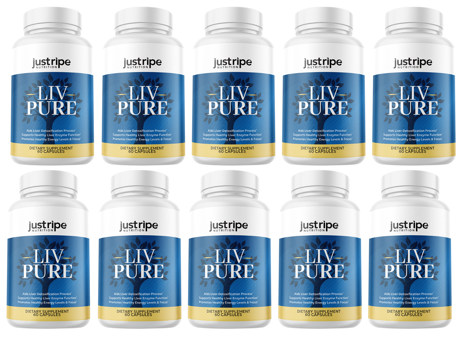 10 Pack LivPure Capsules For Liver Detox Support - Liv Pure Liver Health Formula