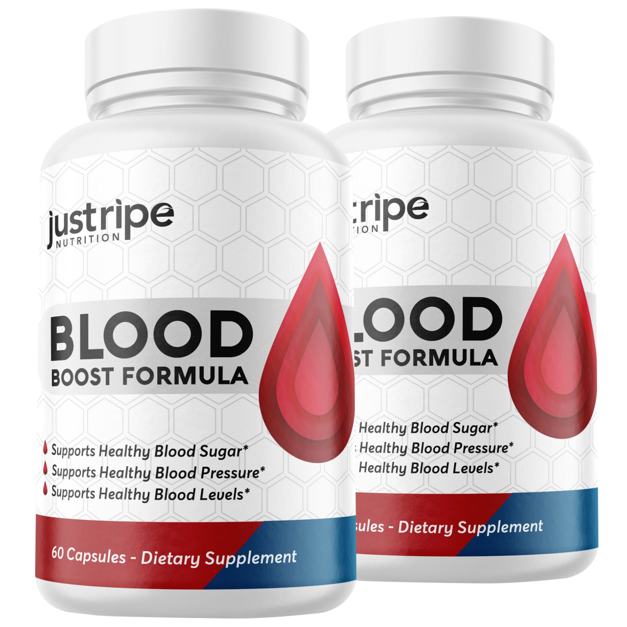 2 Pack Blood Boost Formula Blood Flow Accelerator By Just Ripe - 60 Capsules