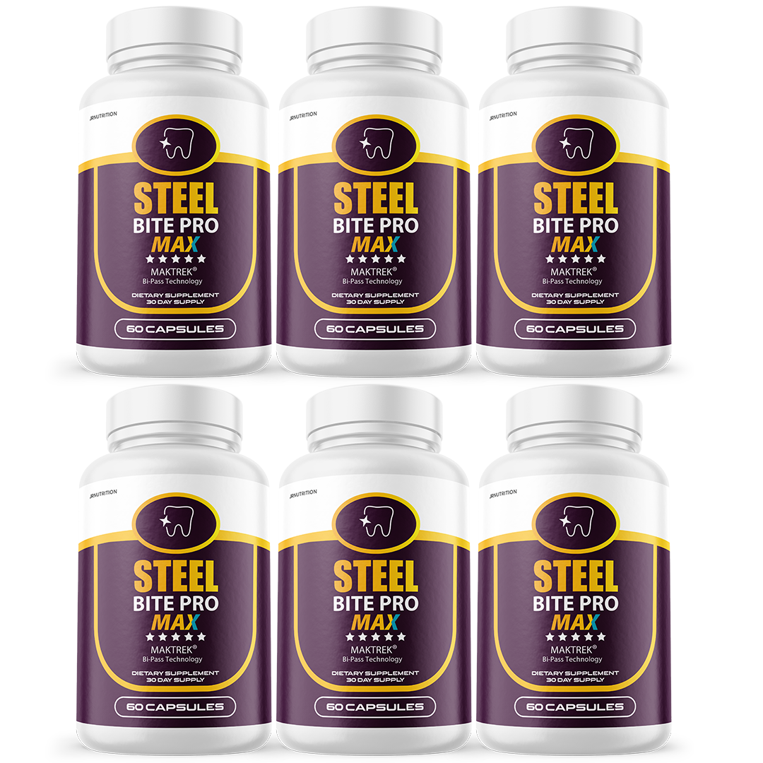 Steel Bite Pro - Dietary Supplement 60 Capsules (6 Pack)