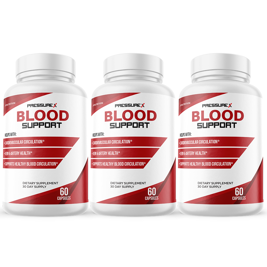 Pressure X Blood Support to Balance Blood Pressure & Sugar Levels - 3 Bottles