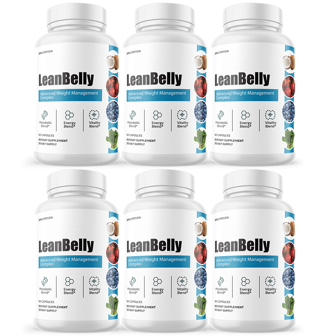 Lean Belly Weight Loss, Appetite Control Supplement - 6 Bottles