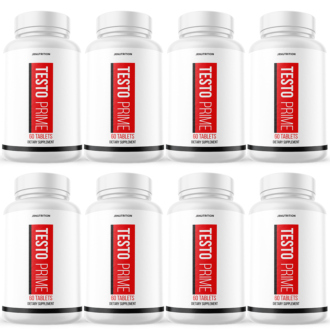 Testoprime Capsules Extra Strength Formula Supplement Testo Prime - 8 Bottles