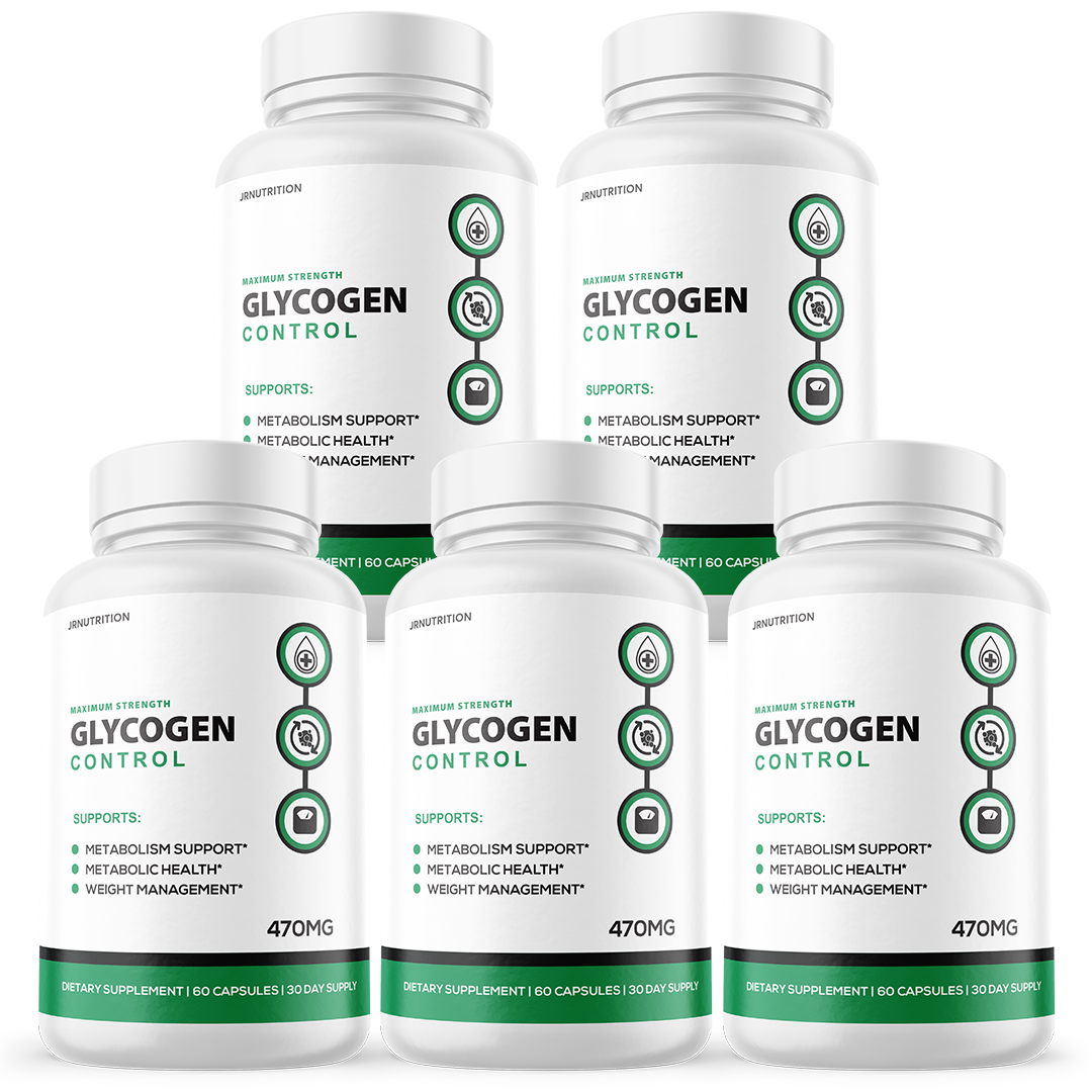 Glycogen Control Blood Capsules, Blood Sugar Control Pills - 5 Bottles