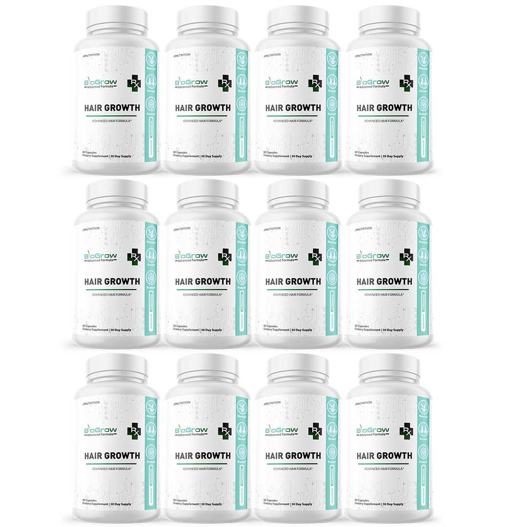 BioGrow - Hair Growth Dietary Supplement 60 Capsules (12 Pack)