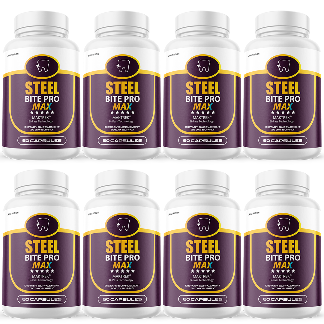 Steel Bite Pro - Dietary Supplement 60 Capsules (8 Pack)