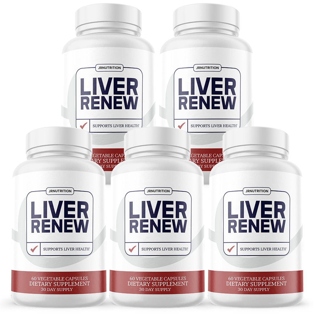 Liver Renew Capsules, Vegan Dietary Supplement - 5 Bottles