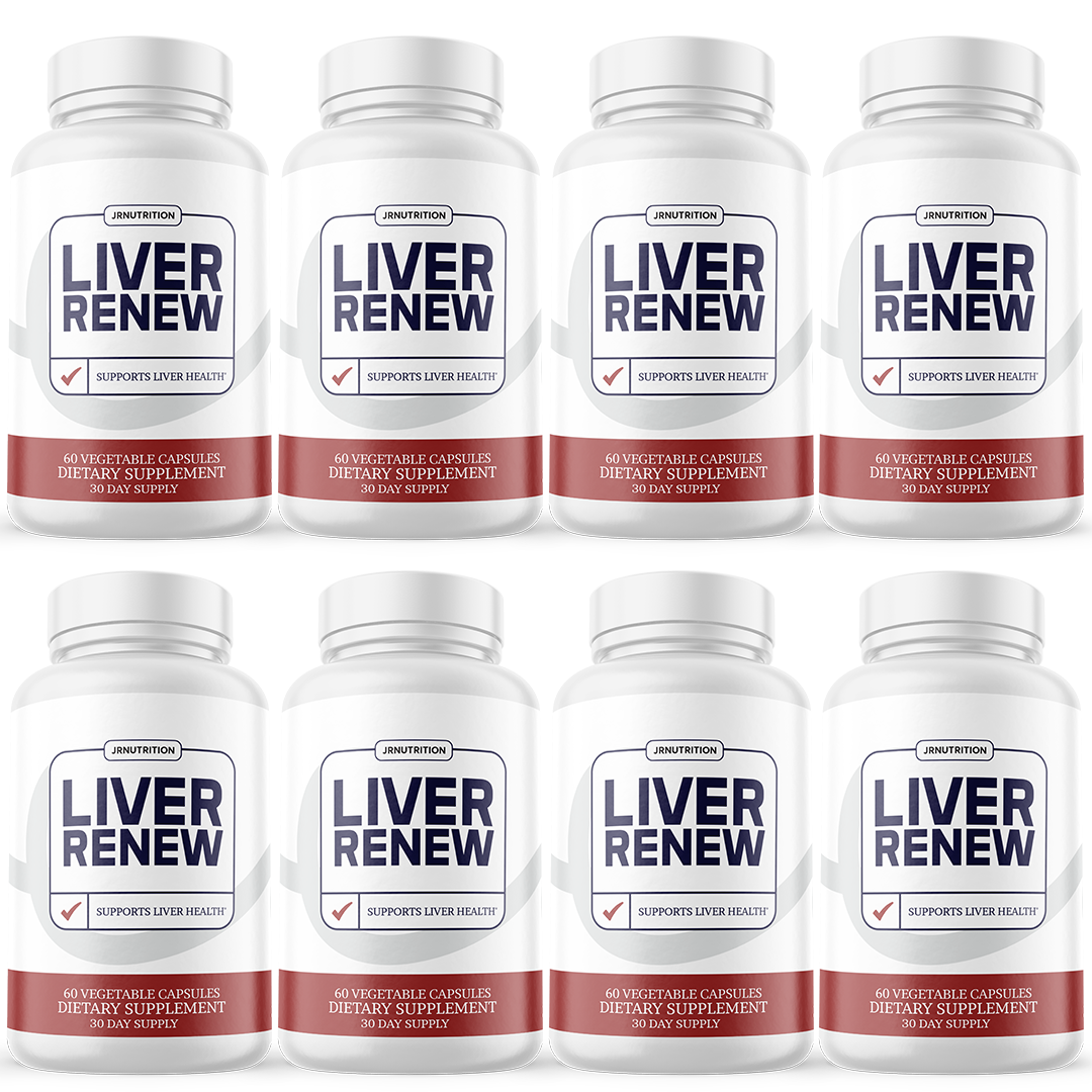 Liver Renew Capsules, Vegan Dietary Supplement - 8 Bottles