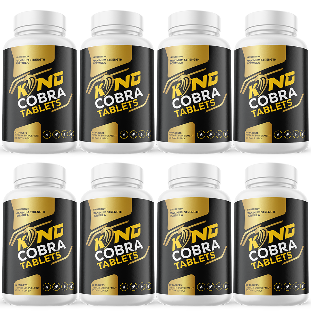 King Cobra Tablets - Support Men's Vitality and Daily Energy - 8 Bottles