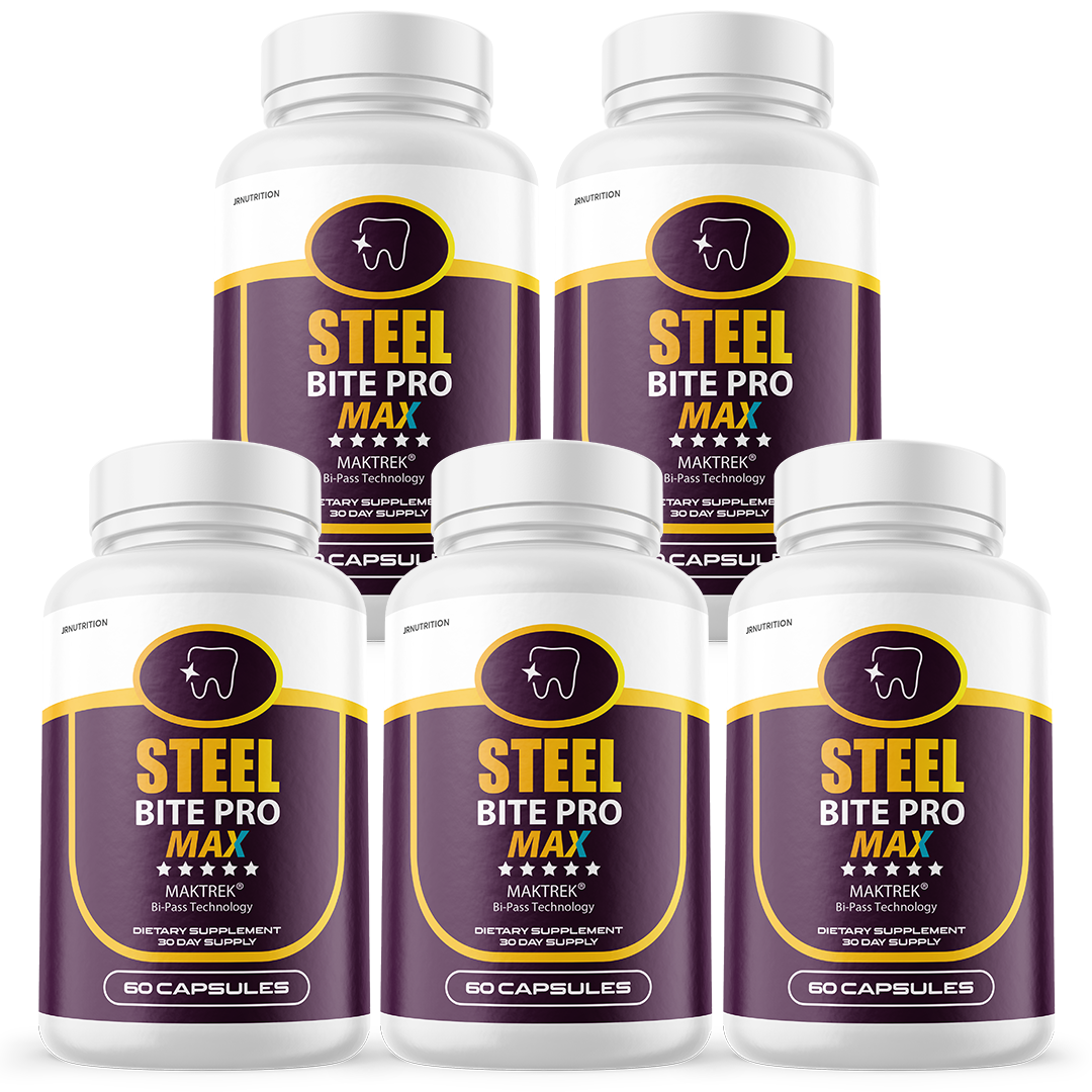 Steel Bite Pro - Dietary Supplement 60 Capsules (5 Pack)