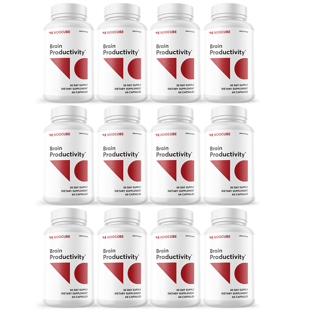 Noocube Brain - Brain Support Dietary Supplement 60 Capsules (12 Pack)