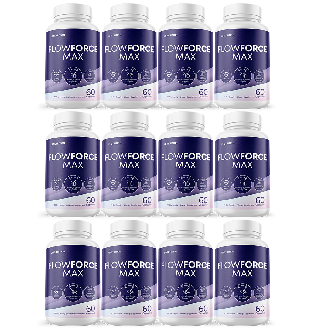 FlowForce Max, Flow Force Max Male Vitality Supplement - 12 Bottles