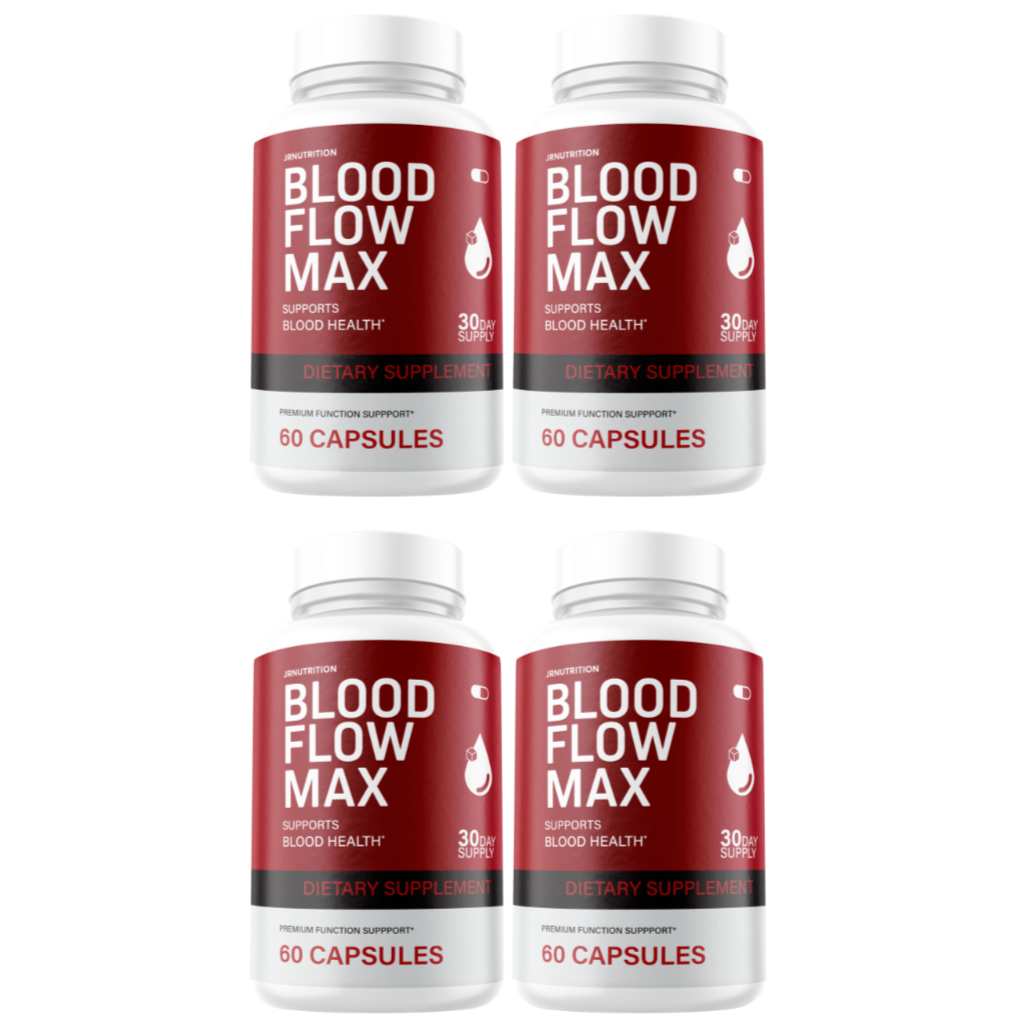 Blood Flow Max - Blood Formula Dietary Supplement (4 Pack)