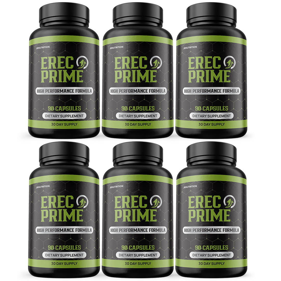 Erec Prime Supplement for Men Virility, Male Performance Pills - 6 Bottles