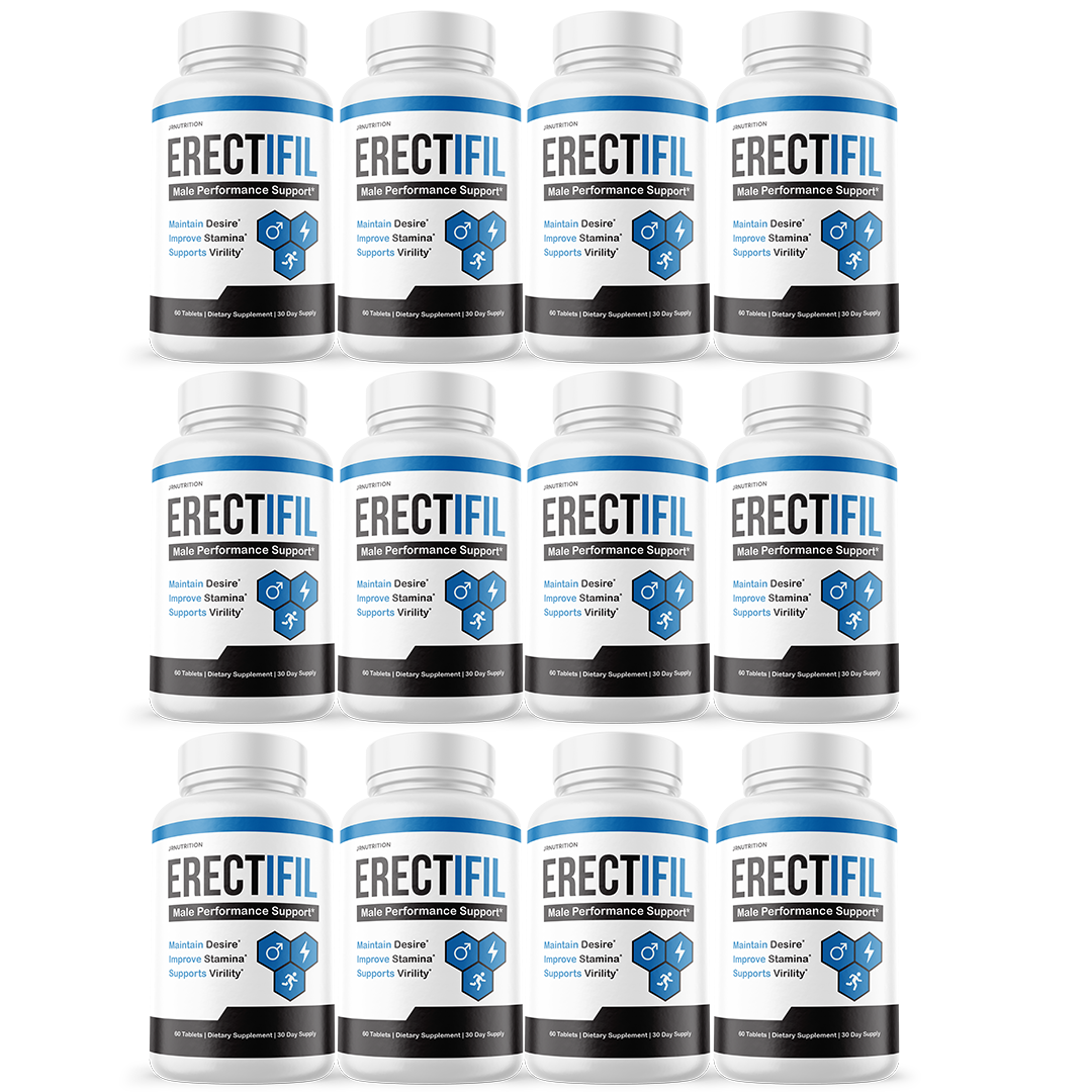 Erectifil Tablets - All Natural Support For Men  - 12 Bottles