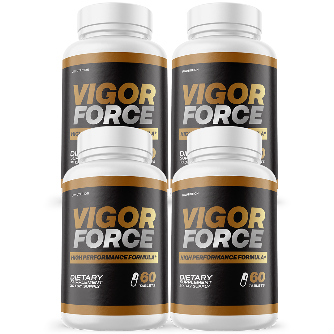 Vigor Force Male Supplement, Vigor Tablets to Boost Vitality & Energy- 4 Bottles