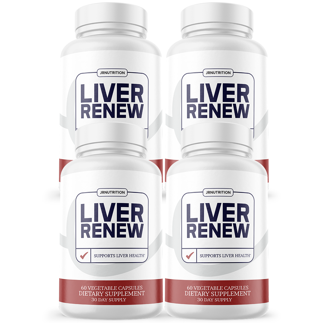 Liver Renew Capsules, Vegan Dietary Supplement - 4 Bottles