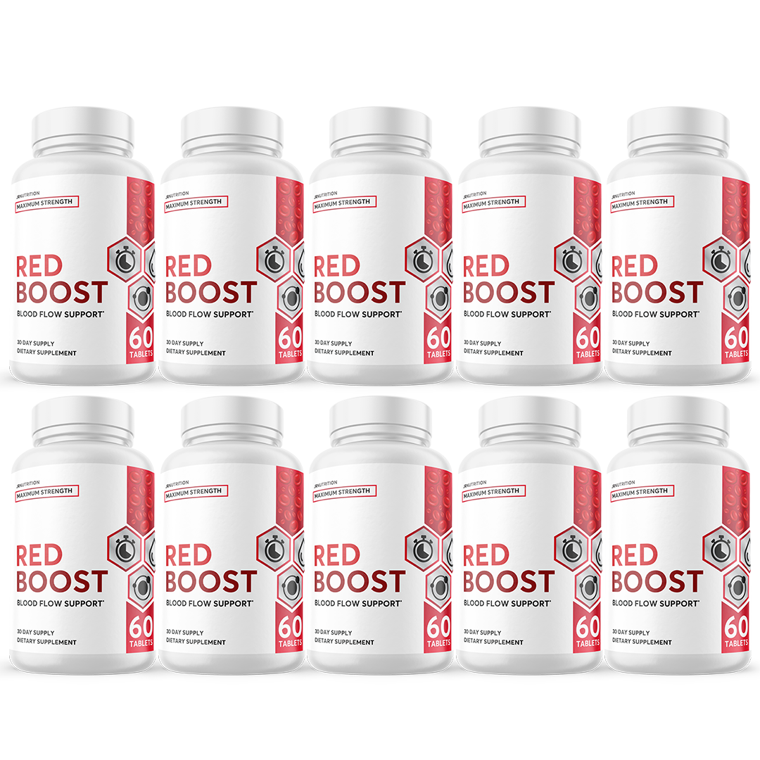 Red Boost - Blood Flow Support Dietary Supplement 60 Capsules (10 Pack)