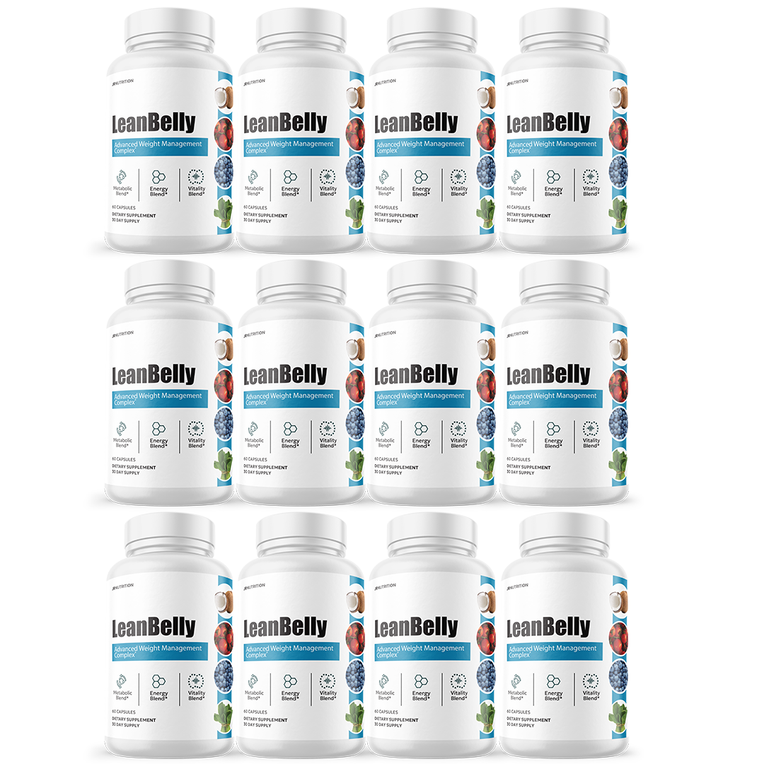 Lean Belly Weight Loss, Appetite Control Supplement - 12 Bottles