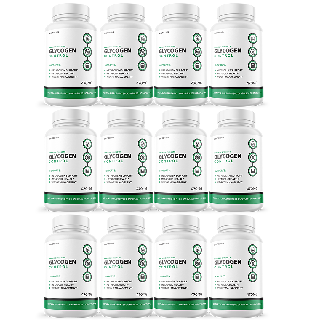 Glycogen Control Blood Capsules, Blood Sugar Control Pills - 12 Bottles
