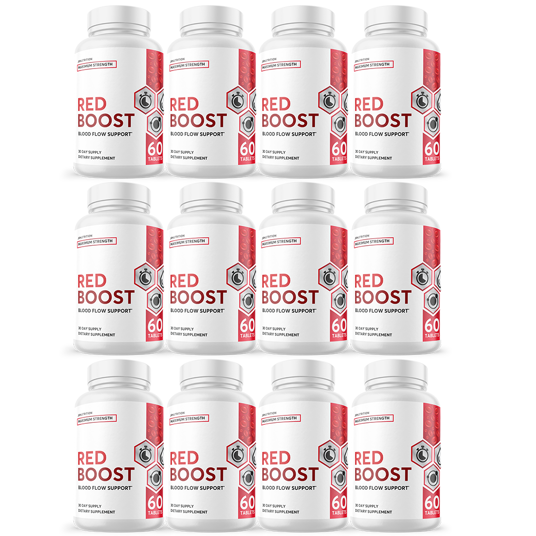 Red Boost - Blood Flow Support Dietary Supplement 60 Capsules (12 Pack)