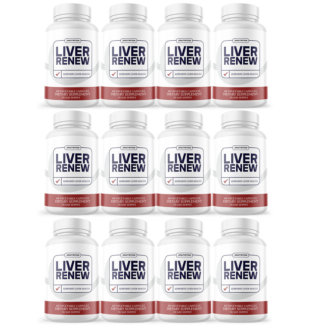 Liver Renew Capsules, Vegan Dietary Supplement - 12 Bottles