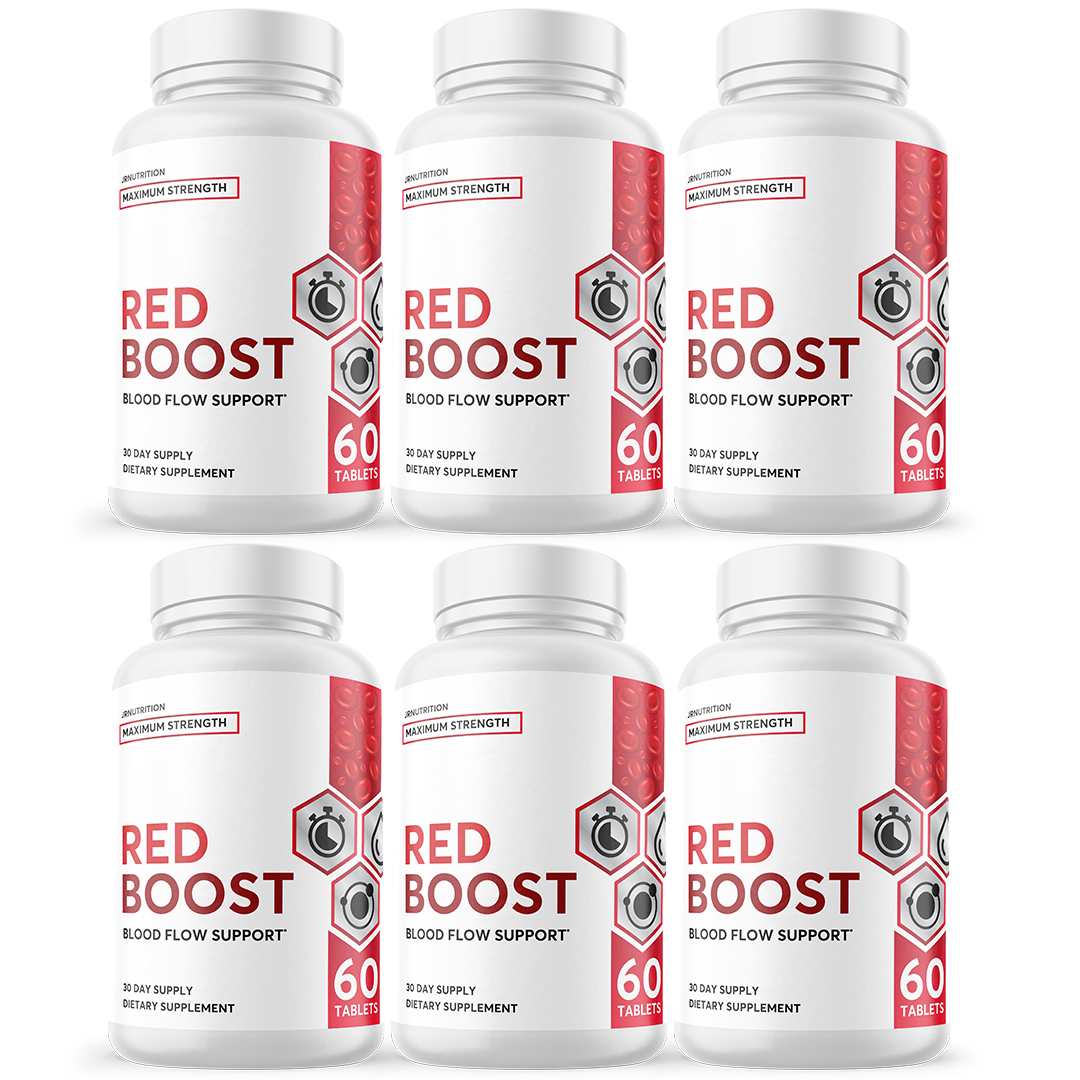 Red Boost - Blood Flow Support Dietary Supplement 60 Capsules (6 Pack)