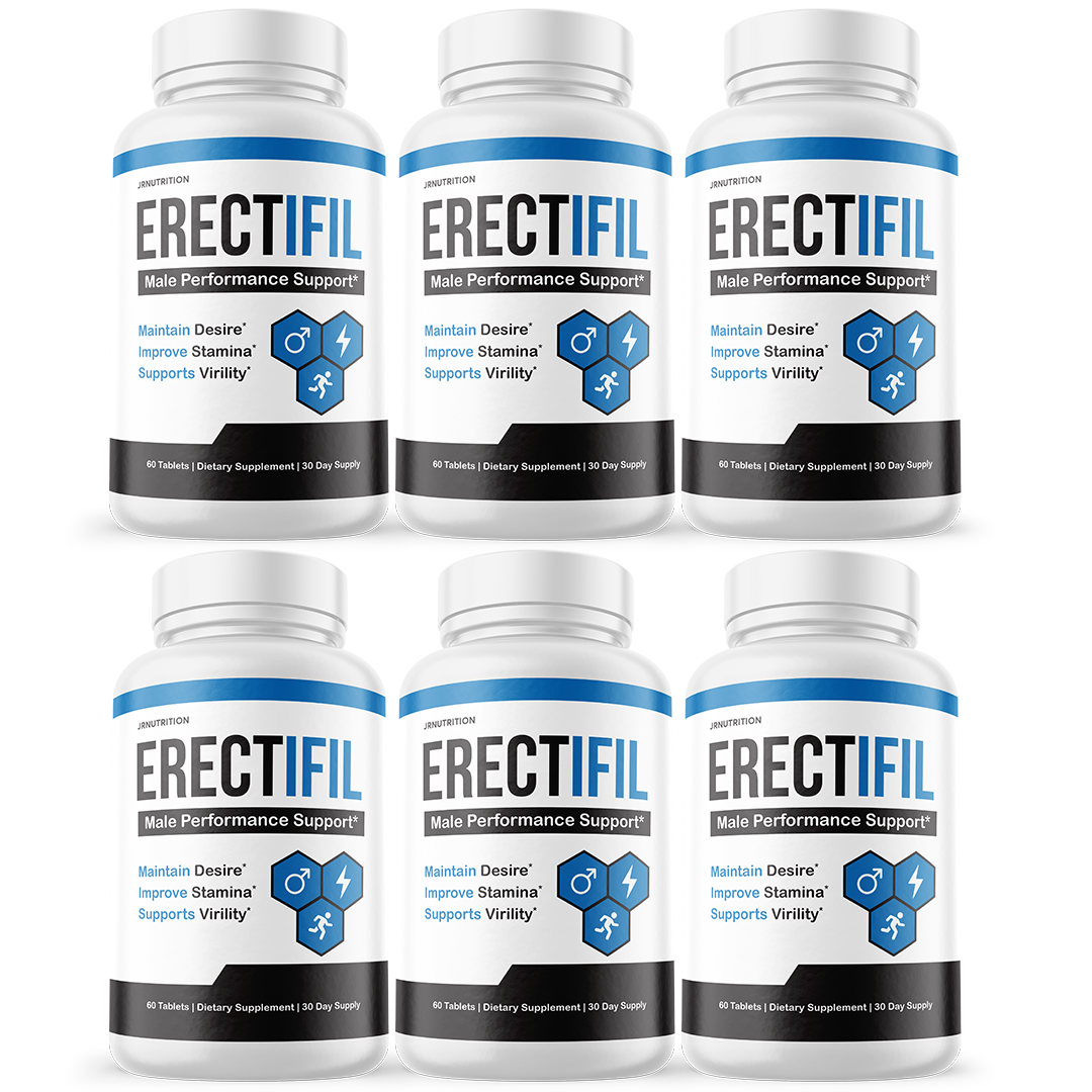 Erectifil Tablets - All Natural Support For Men  - 6 Bottles