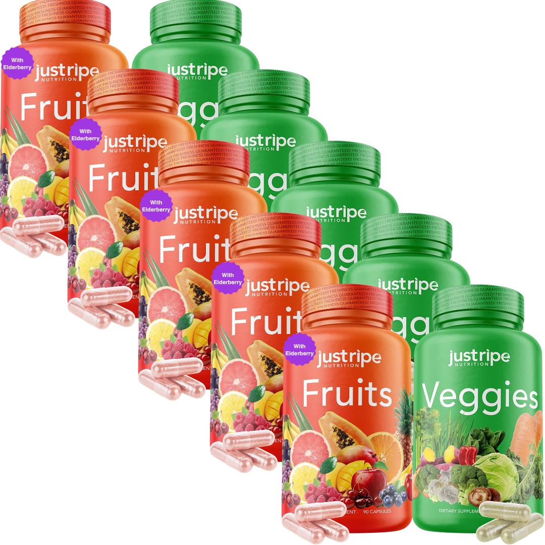 Fruits & Veggies - Balance of Daily Nature in each serving - 5 Month Supply