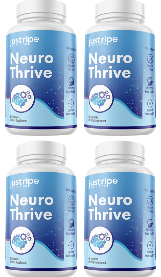 4 Pack Neuro-Thrive Supports Cognitive Function Memory & Brain Health - 60 Caps
