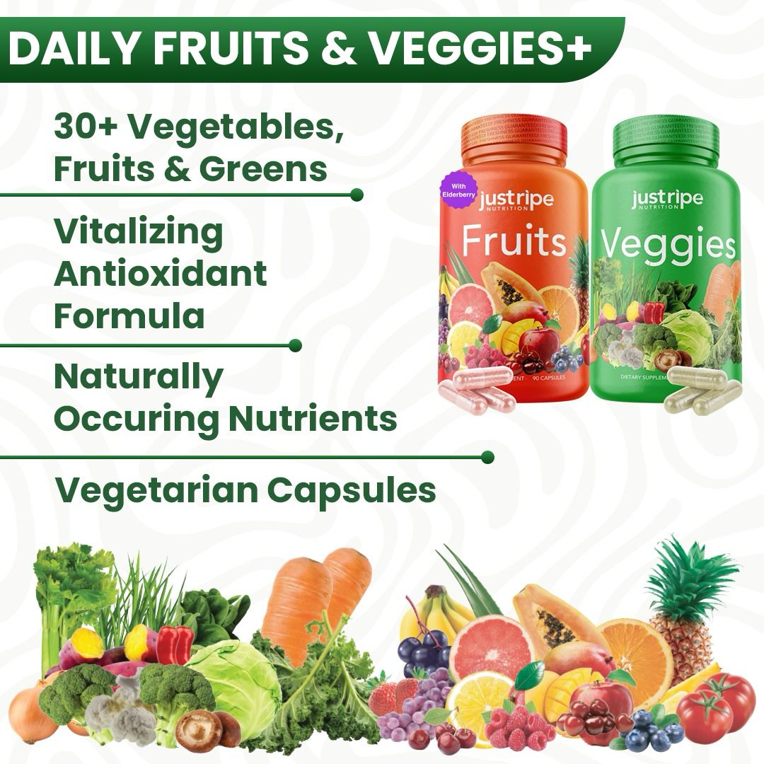 Fruits & Veggies - Balance of Daily Nature in each serving - 4 Month Supply