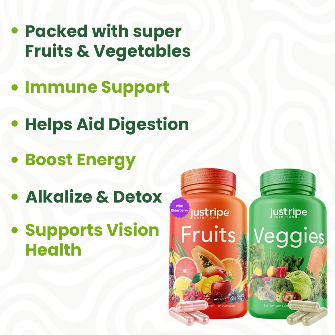 Fruits & Veggies - Balance of Daily Nature in each serving - 4 Month Supply