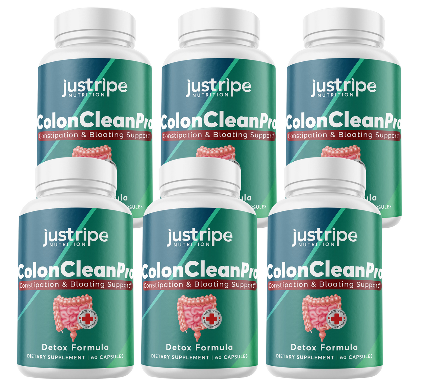 6 Pack Colon Clean Pro Natural Digestive Support Supplement for Gut Health 60ct