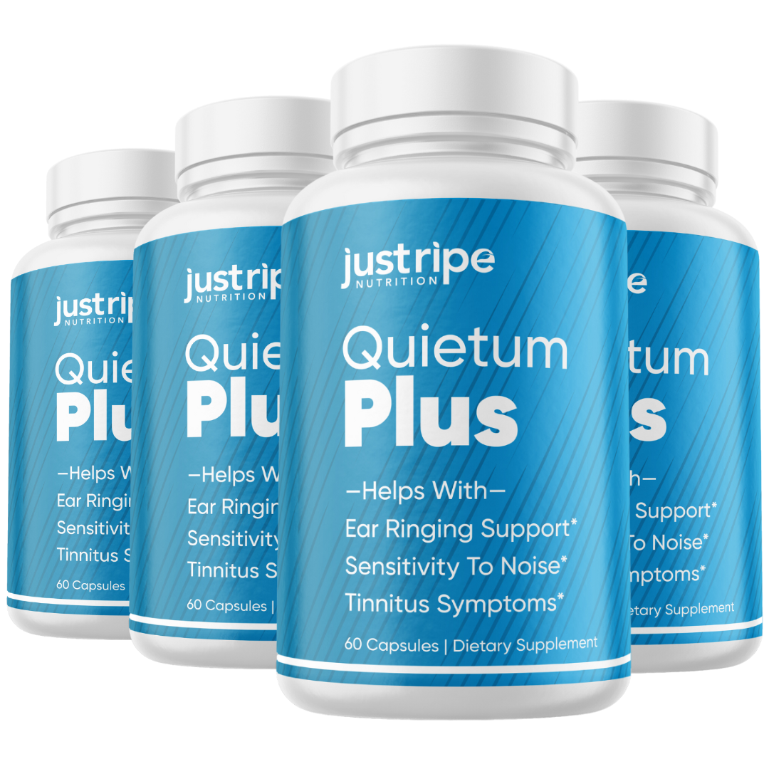 4 Pack Quietum Plus Tinnitus Relief Supplement Ear Ringing Support