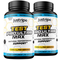 2 Pack Test Pro Ultra Max Mens Supplement- 90 Capsules