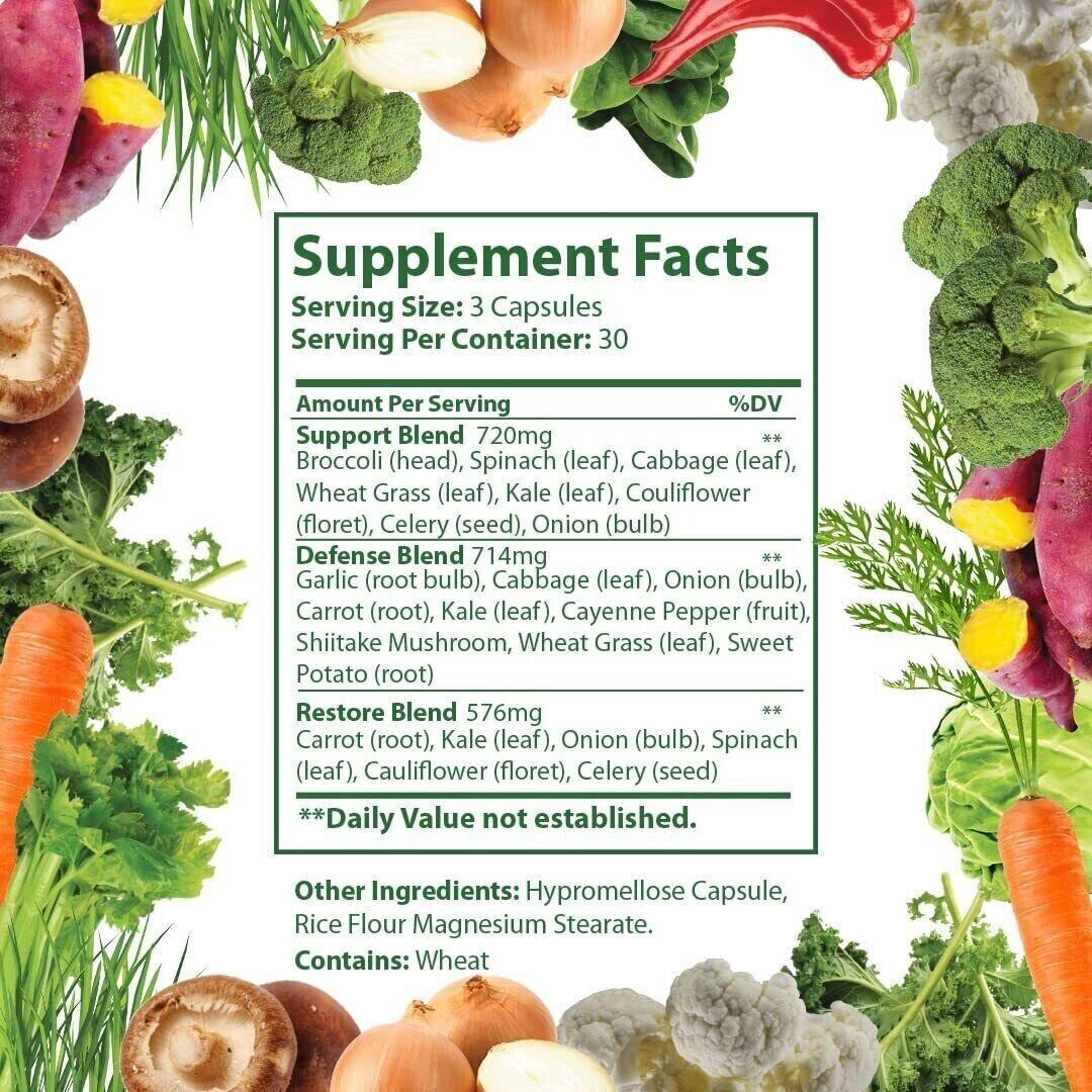 Fruits and Veggies Supplement By Just Ripe Nutrition 90 Fruits 90 Vegg