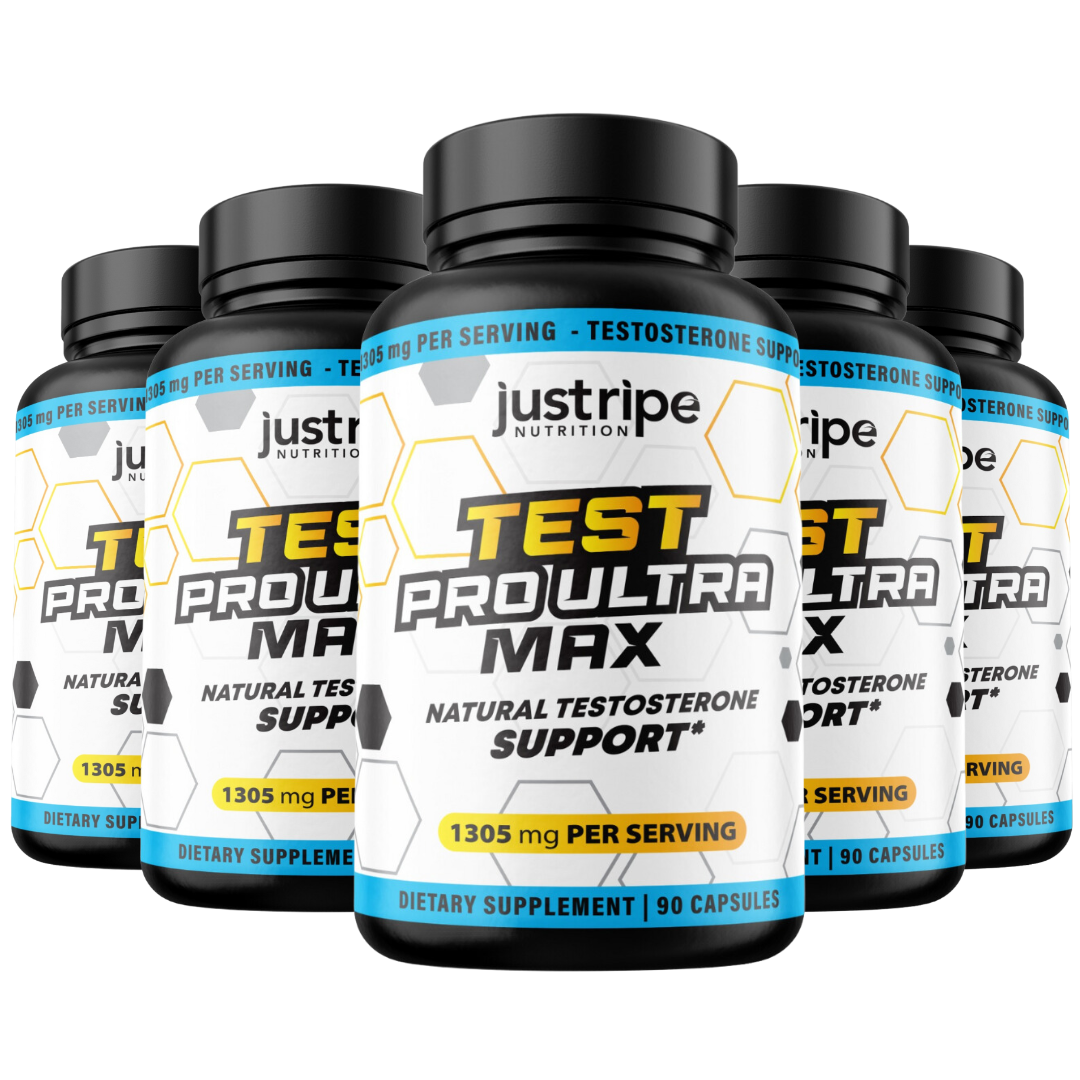5 Pack Test Pro Ultra Max Mens Supplement- 90 Capsules
