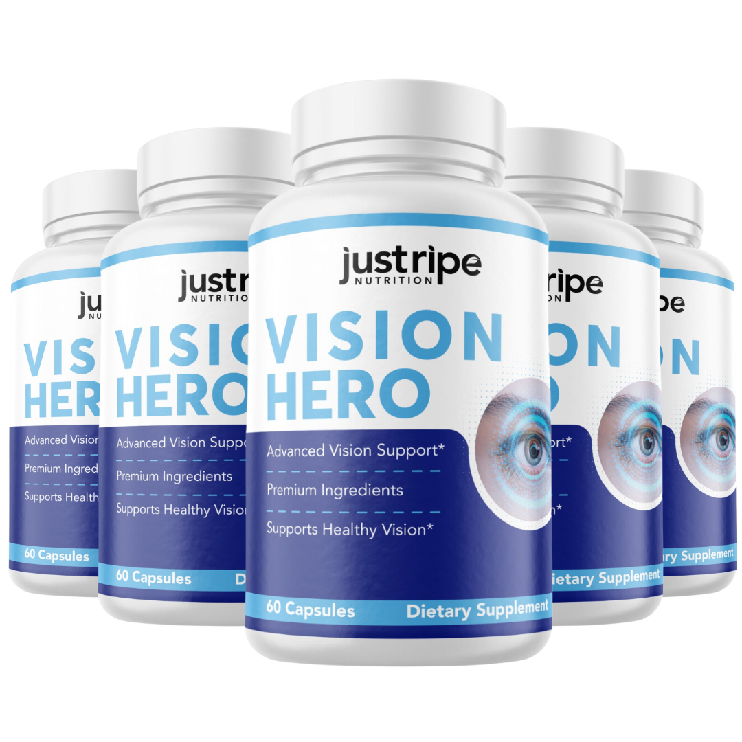 5 Pack Vision Hero Eye Supplement Supports Healthy Vision (60 Capsules)