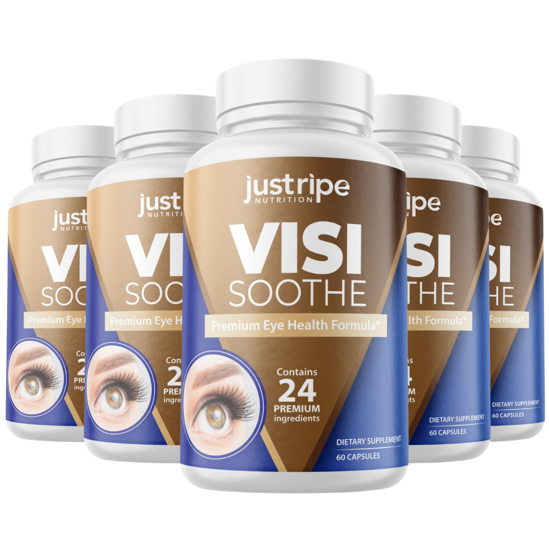 5 Pack VisiSoothe - Premium Eye Health Formula - 24 Premium Ingredients -60 Caps