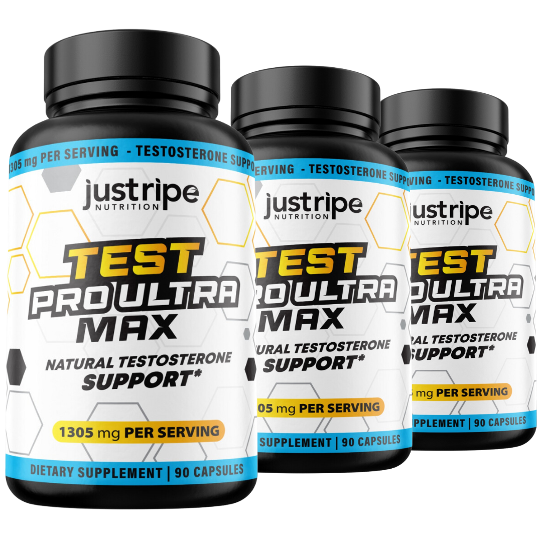 3 Pack Test Pro Ultra Max Mens Supplement- 90 Capsules