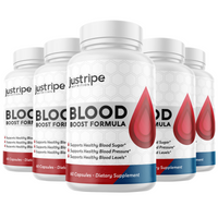 5 Pack Blood Boost Formula Blood Flow Accelerator By Just Ripe - 60 Capsules