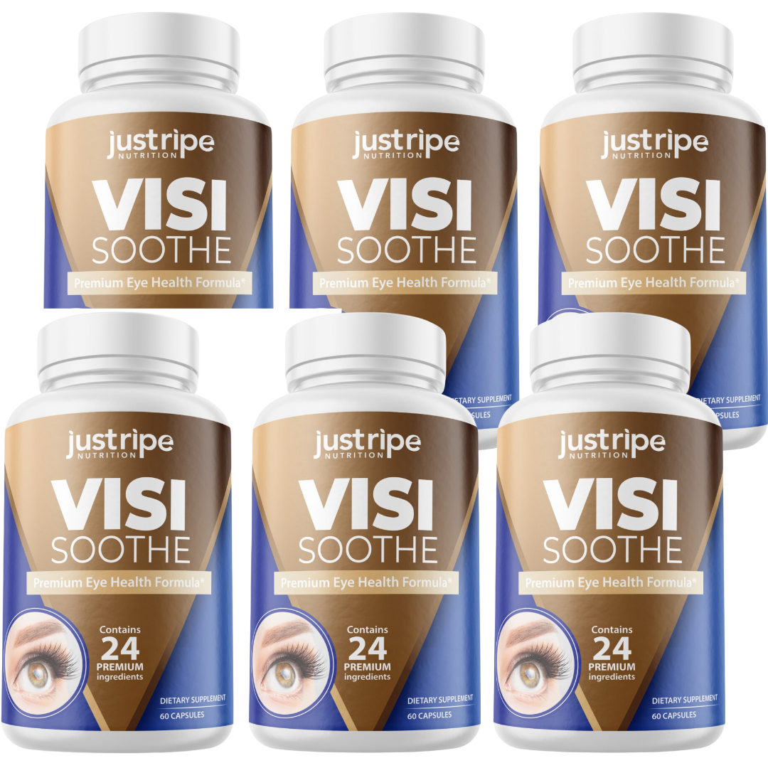 6 Pack VisiSoothe - Premium Eye Health Formula - 24 Premium Ingredients -60 Caps