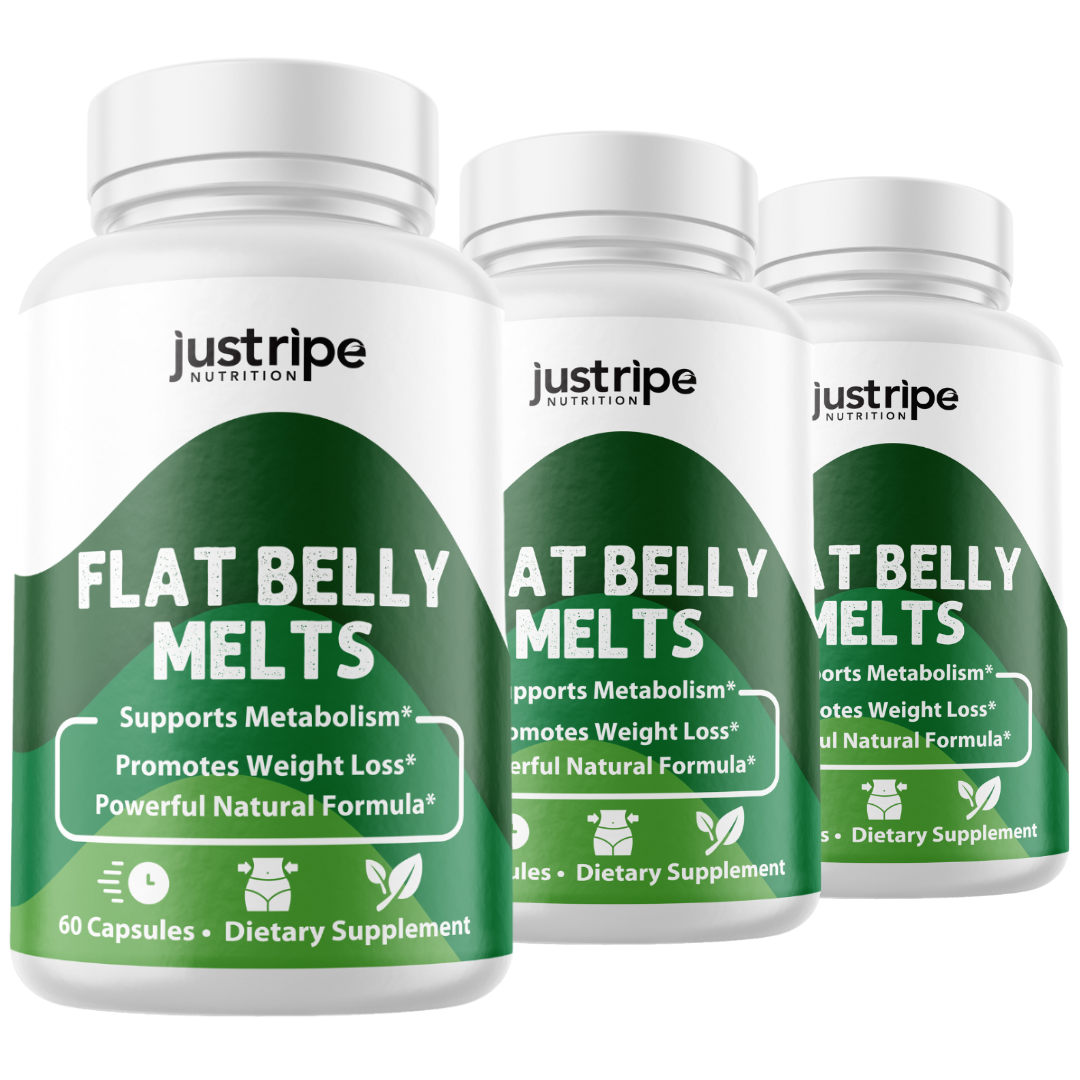 3 Pack Flat Belly Melts Supplement- Supports Metabolism Advanced Formula 60 Caps