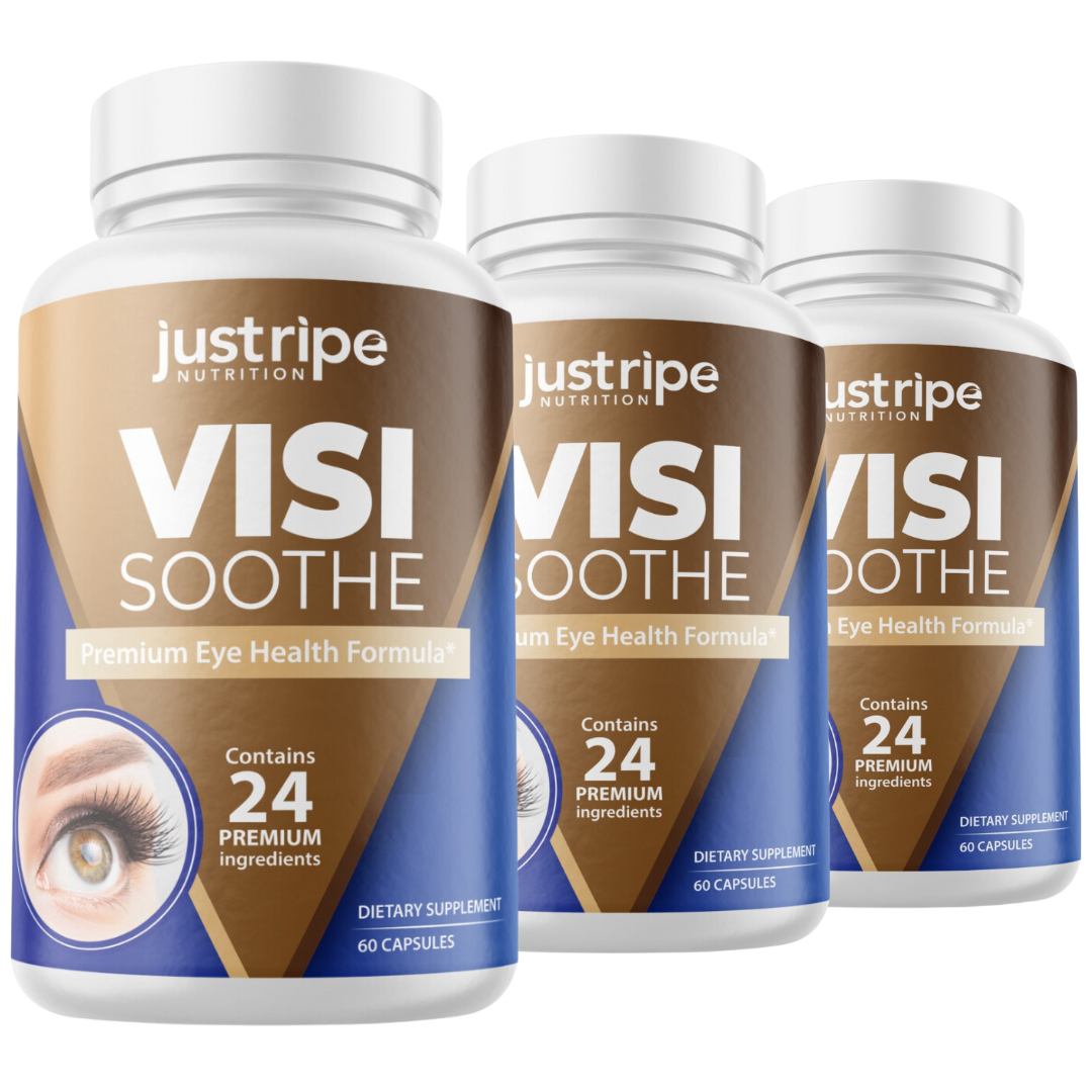 3 Pack VisiSoothe - Premium Eye Health Formula - 24 Premium Ingredients -60 Caps