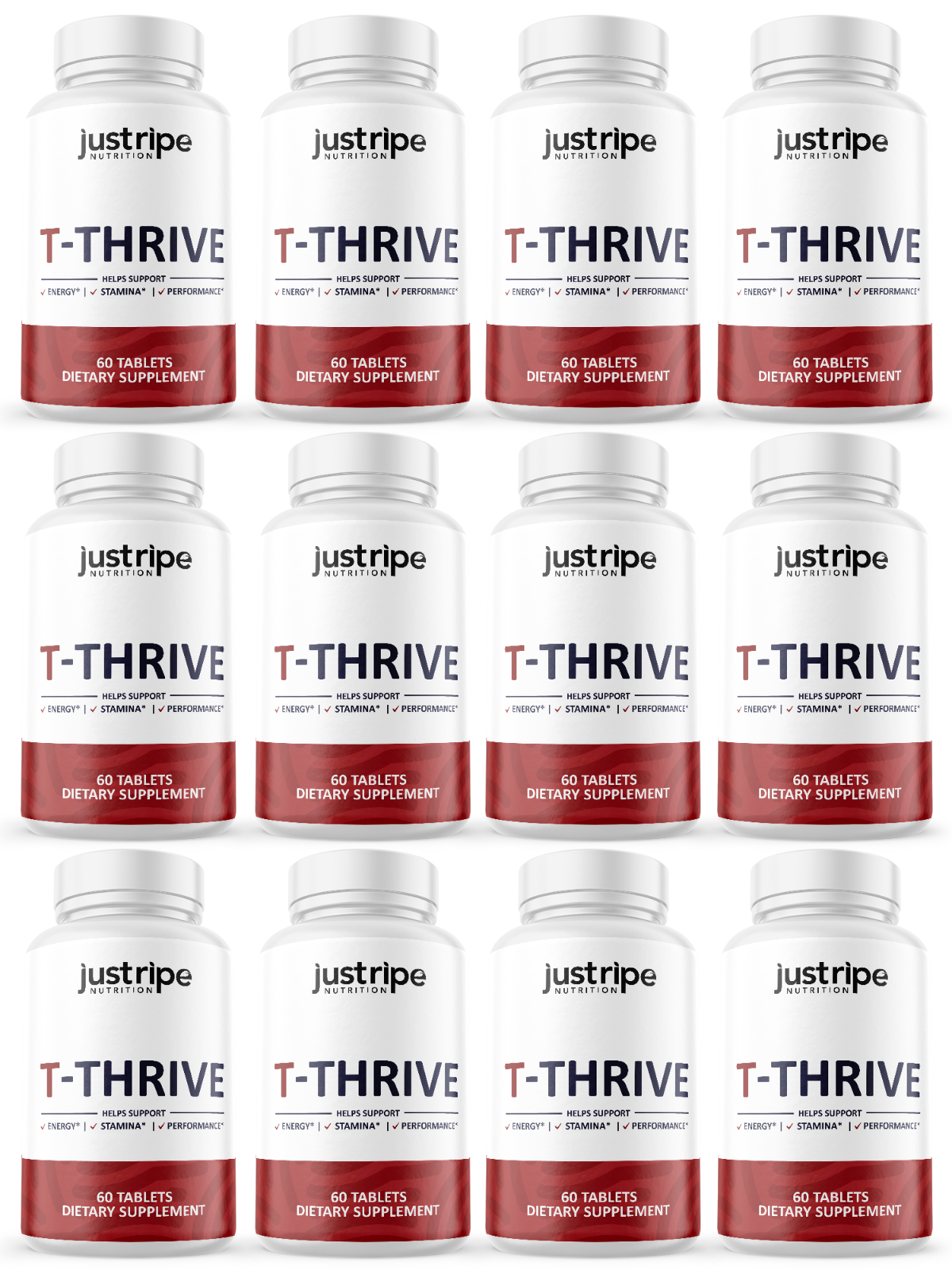 12 Pack T-Thrive Mens Health Supplement - 60 Capsules