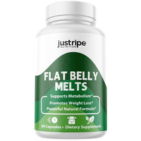 Flat Belly Melts Supplement- Supports Metabolism Advanced Formula 60 Capsules