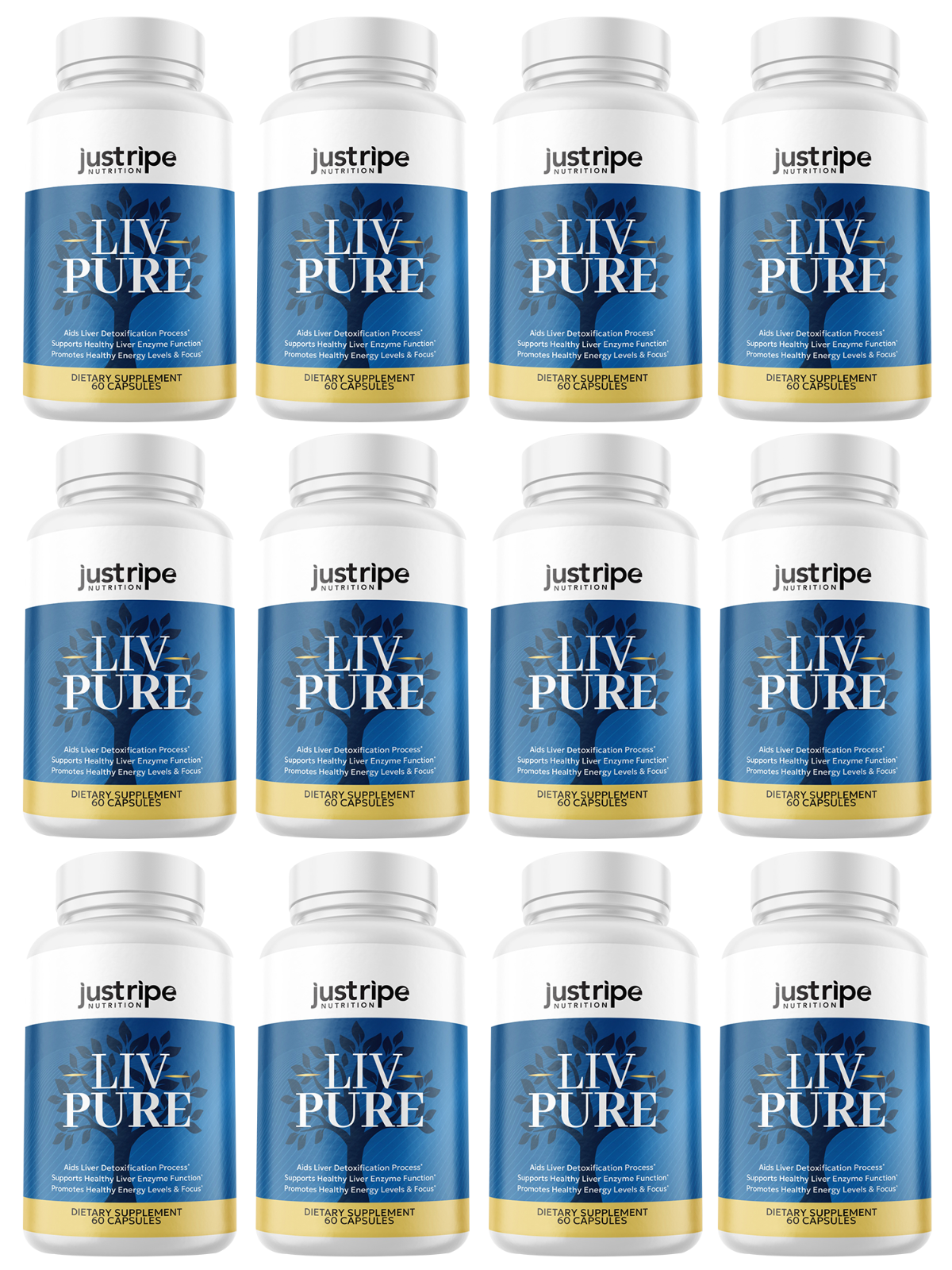 12 Pack LivPure Capsules For Liver Detox Support - Liv Pure Liver Health Formula