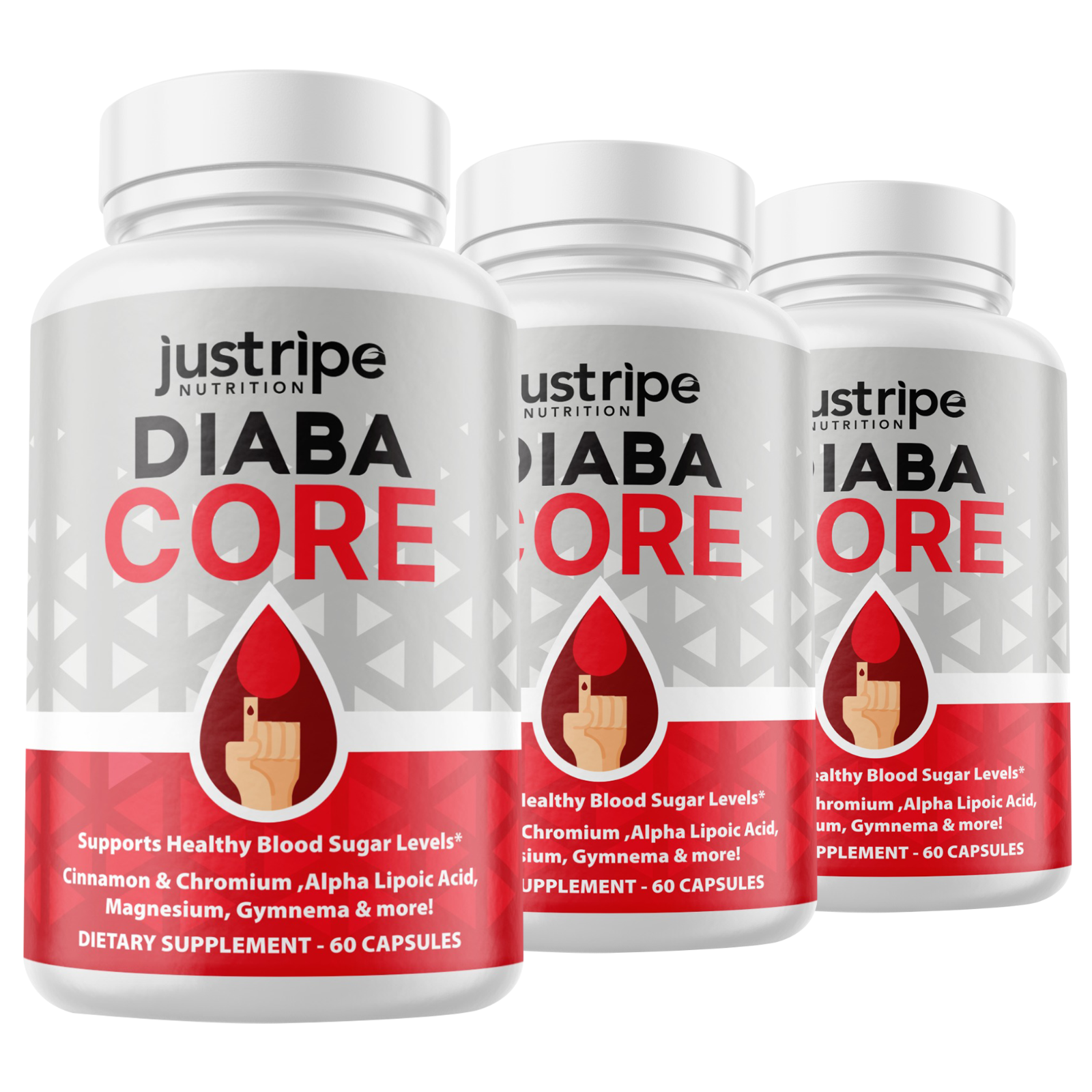 3 Pack DiabaCore - Blood Sugar Formula, Natural ingredients for health levels