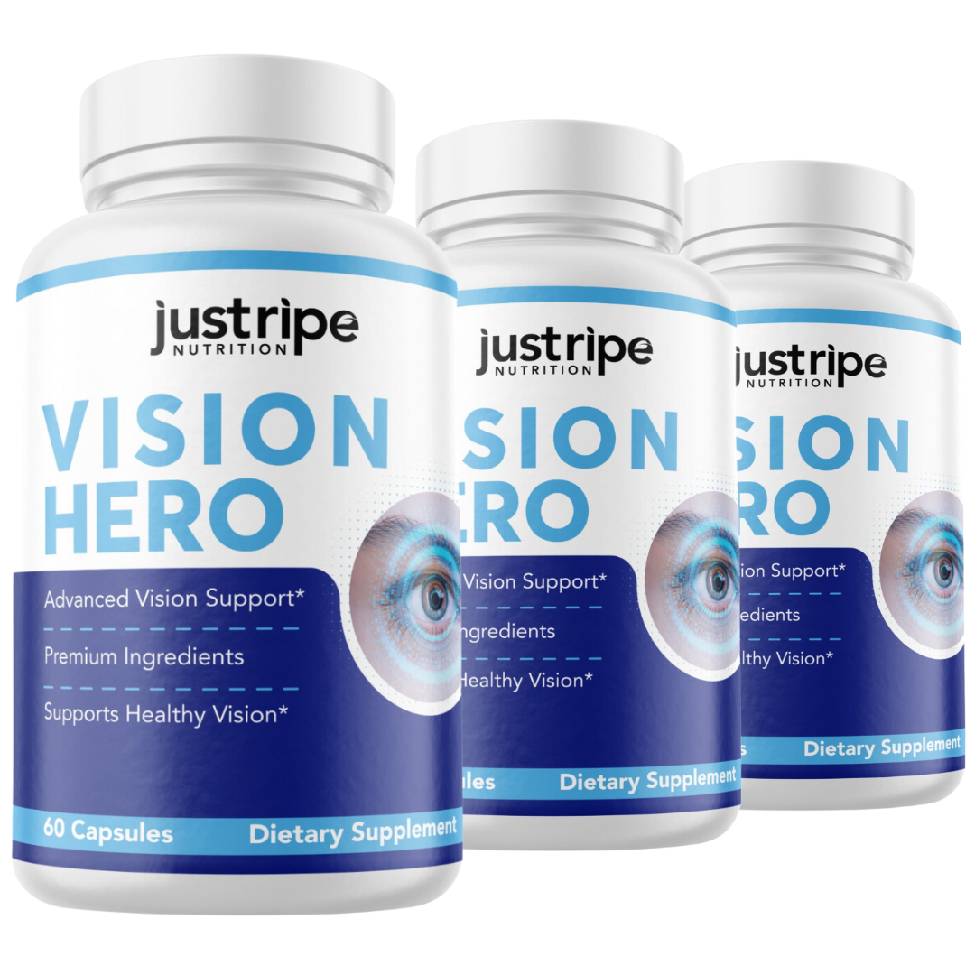 3 Pack Vision Hero Eye Supplement Supports Healthy Vision (60 Capsules)